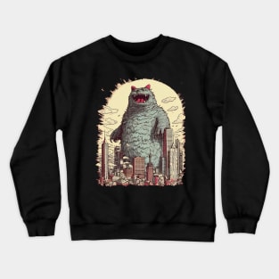 Catzilla Cat Kitty Japan Crewneck Sweatshirt